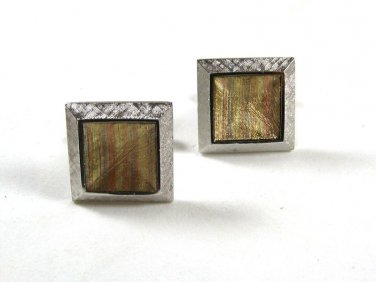 Dressy Silver Tone & Gold Tone Cufflinks by S in Shield 12215