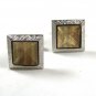 Dressy Silver Tone & Gold Tone Cufflinks by S in Shield 12215
