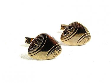 Vintage Goldtone Triangle Cufflinks 101217