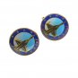 Silver Tone Blue Gray Ching-Kuo I.D.F. Mutilrole Plane Cufflinks Unbranded 12415