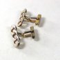 Vintage Silver Tone Entwined 3 Knots Cufflinks By SWANK 7116