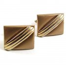 Vintage Brushed Goldtone Cufflinks By SWANK 101717