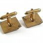 Vintage Brushed Goldtone Cufflinks By SWANK 101717