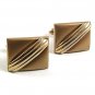 Vintage Brushed Goldtone Cufflinks By SWANK 101717
