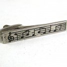 Vintage Silvertone Musical Notes Tie Clasp 9317