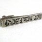 Vintage Silvertone Musical Notes Tie Clasp 9317