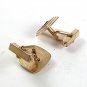 1960's Gold Tone & Leather Cufflinks By SWANK 2117