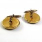 Vintage Damascene Goldtone Black Cufflinks 10217