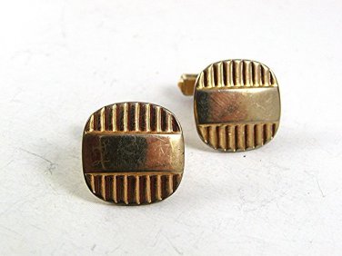 Vintage Goldtone Cufflinks By ANSON PAT PEND 102417