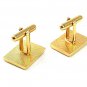 Vintage Goldtone & 3 Small Rhinestones Cufflinks 33017