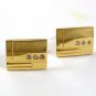 Vintage Goldtone & 3 Small Rhinestones Cufflinks 33017