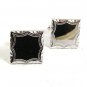 Vintage Shield Silvertone Monogrammable Cufflinks By ANSON 102417