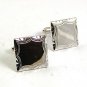 Vintage Shield Silvertone Monogrammable Cufflinks By ANSON 102417