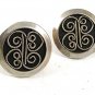 1970'S Silvertone & Black Cufflinks 51817
