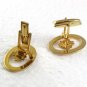 Vintage Goldtone Red Maple Leaf Cufflinks 8917