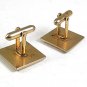 Vintage Square Goldtone Cufflinks By SWANK 102817