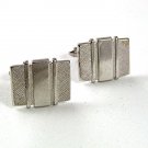 Mid Century Modern Silvertone Cufflinks By SWANK 51917