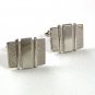 Mid Century Modern Silvertone Cufflinks By SWANK 51917
