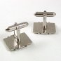Mid Century Modern Silvertone Cufflinks By SWANK 51917