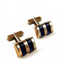 1960's Gold Tone & Blue Cufflnks By SWANK 91616