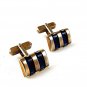 1960's Gold Tone & Blue Cufflnks By SWANK 91616