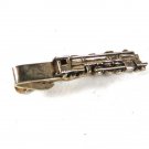 Vintage Silver Tone Train Locomotive Tie Clasp Unbranded 7416
