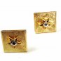 Goldtone Silvertone Red Blue Masonic Cufflinks Unbranded 32616