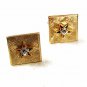 Goldtone Silvertone Red Blue Masonic Cufflinks Unbranded 32616