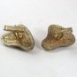 Vintage Silvertone & Pink or Red Cufflinks Pat. 2472958 31517