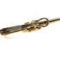 1950's Goldtone Green Tie Clasp Unbranded 82015