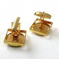 Vintage Gold Tone & Green Cufflinks 1217