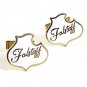 Vintage Goldtone & White Falstaff Beer Cufflinks 81517