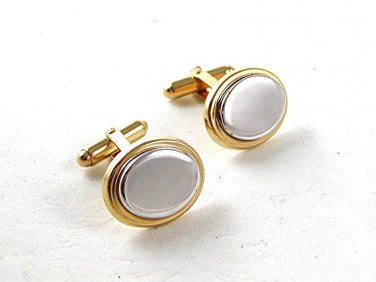 Vintage Silver Tone & Gold Tone Cufflinks 121916a