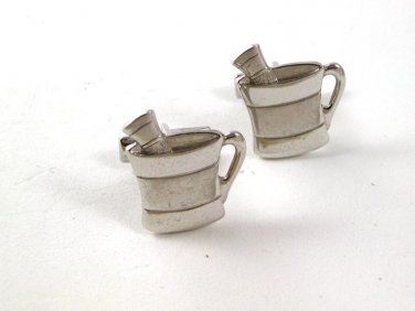 19560's - 60's Mortar Pestle Pharmacist Cufflinks Patent No. 2974381 111216