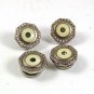 Art Deco Mother Pearl Silvertone & Rhinestone Snap Link Cufflinks 52917