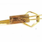 Vintage Gold Tone Tennis Player Tie Clasp By SWANK KLIP 51016
