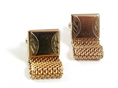 Vintage 1970's Goldtone Wrap Around Cufflinks 10417