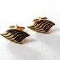 Vintage Gold Tone Cufflinks & Tie Tac By SWANK 6816