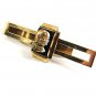1930's - 50's Goldtone White Black Greek Roman Warriior Tie Clasp 10217