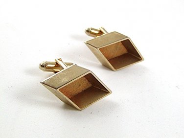 1970's Dressy Gold Tone Cufflinks 2117a