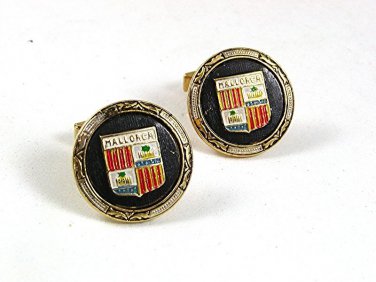 Vintage Majorca / Mallorca Shield Spain Cufflinks 52417