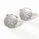 Vintage Silver Tone Snow Flake Cufflinks Unbranded 7516