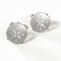 Vintage Silver Tone Snow Flake Cufflinks Unbranded 7516