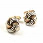 1970's Gold Tone & Silver Tone Large Knot Cufflinks By SWANK 2117