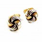 1970's Gold Tone & Silver Tone Large Knot Cufflinks By SWANK 2117