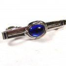 1950's Silvertone & Blue Tie Clasp Unbranded.101615