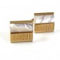 1950's - 1960's Goldtone & White Cufflinks By SWANK 31717