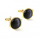 Vintage Silvertone & Blue Gray Cufflinks 61517