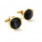 Vintage Silvertone & Blue Gray Cufflinks 61517