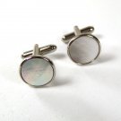 Silver Tone & Mother of pearl Cufflinks Unbranded 8116